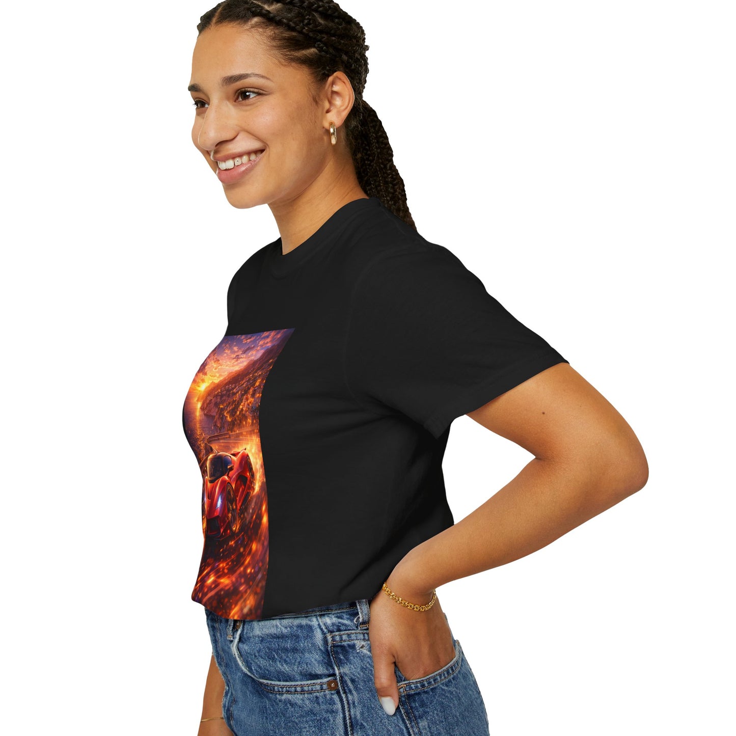 Ferrari F80- Amalfi Coast, Italy - T‑Shirt — Red Sports Car Print