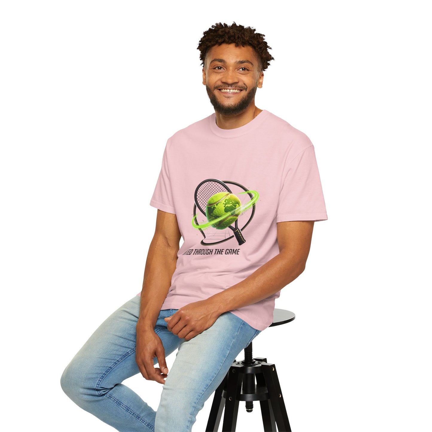 Tennis Globe T‑Shirt — "United Through the Game" Sports Tee