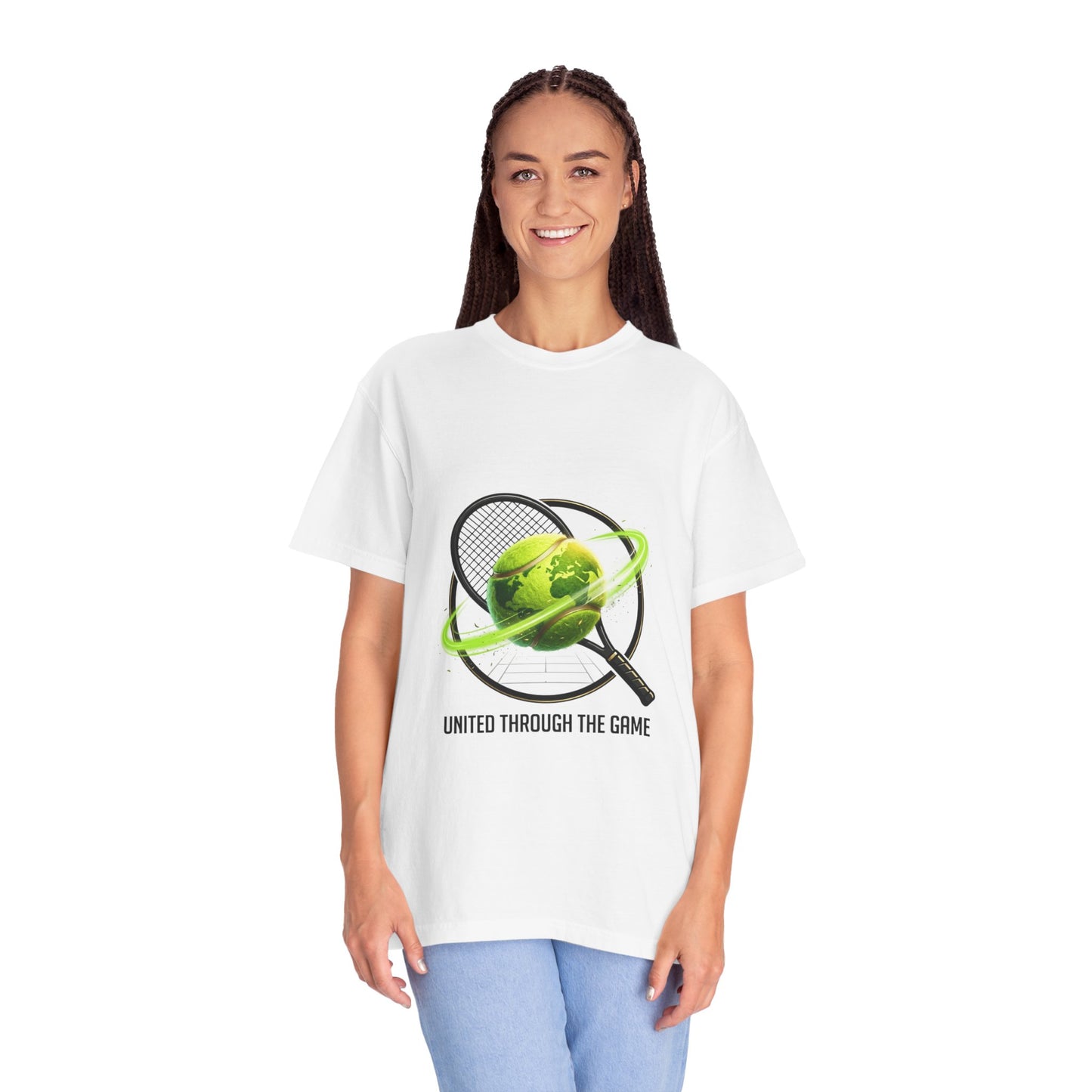 Tennis Globe T‑Shirt — "United Through the Game" Sports Tee