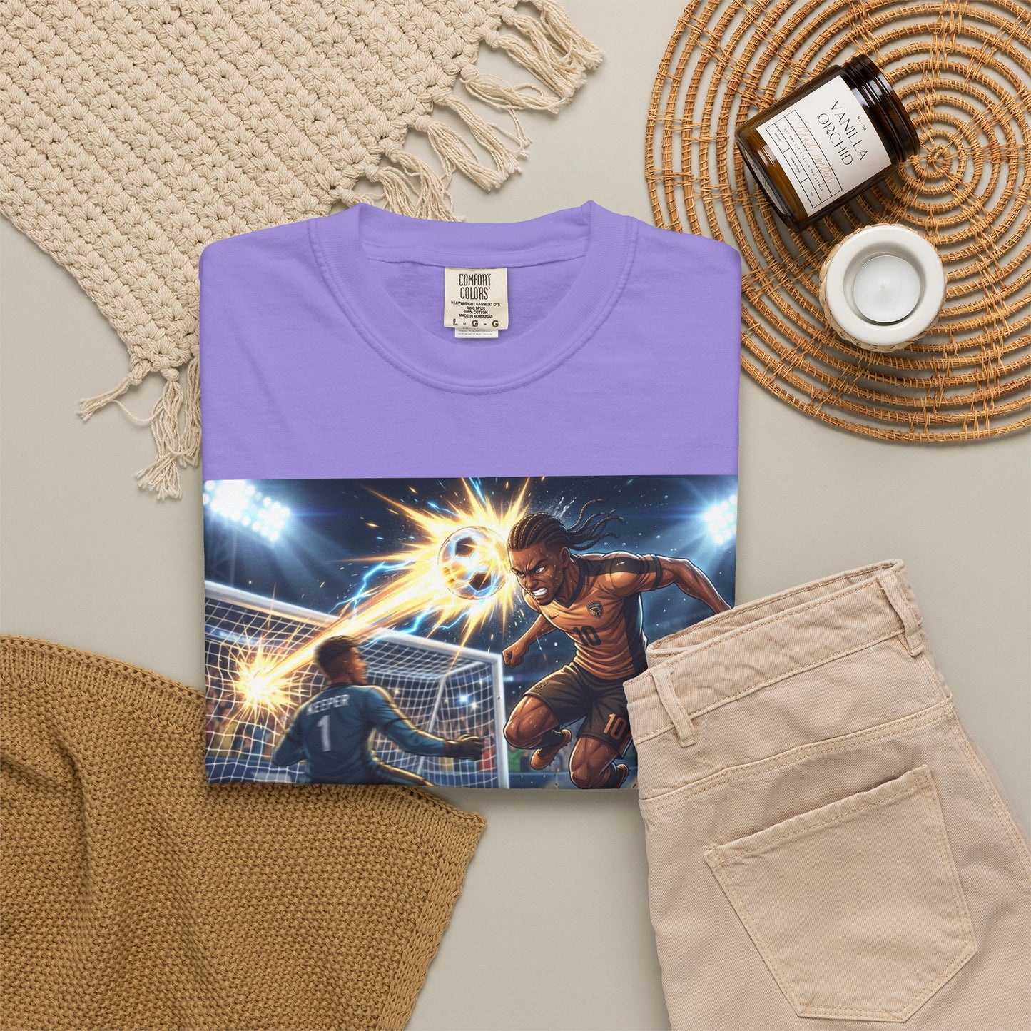 Soccer Goal Explosion T-Shirt — Action-Packed Football Graphic Tee
