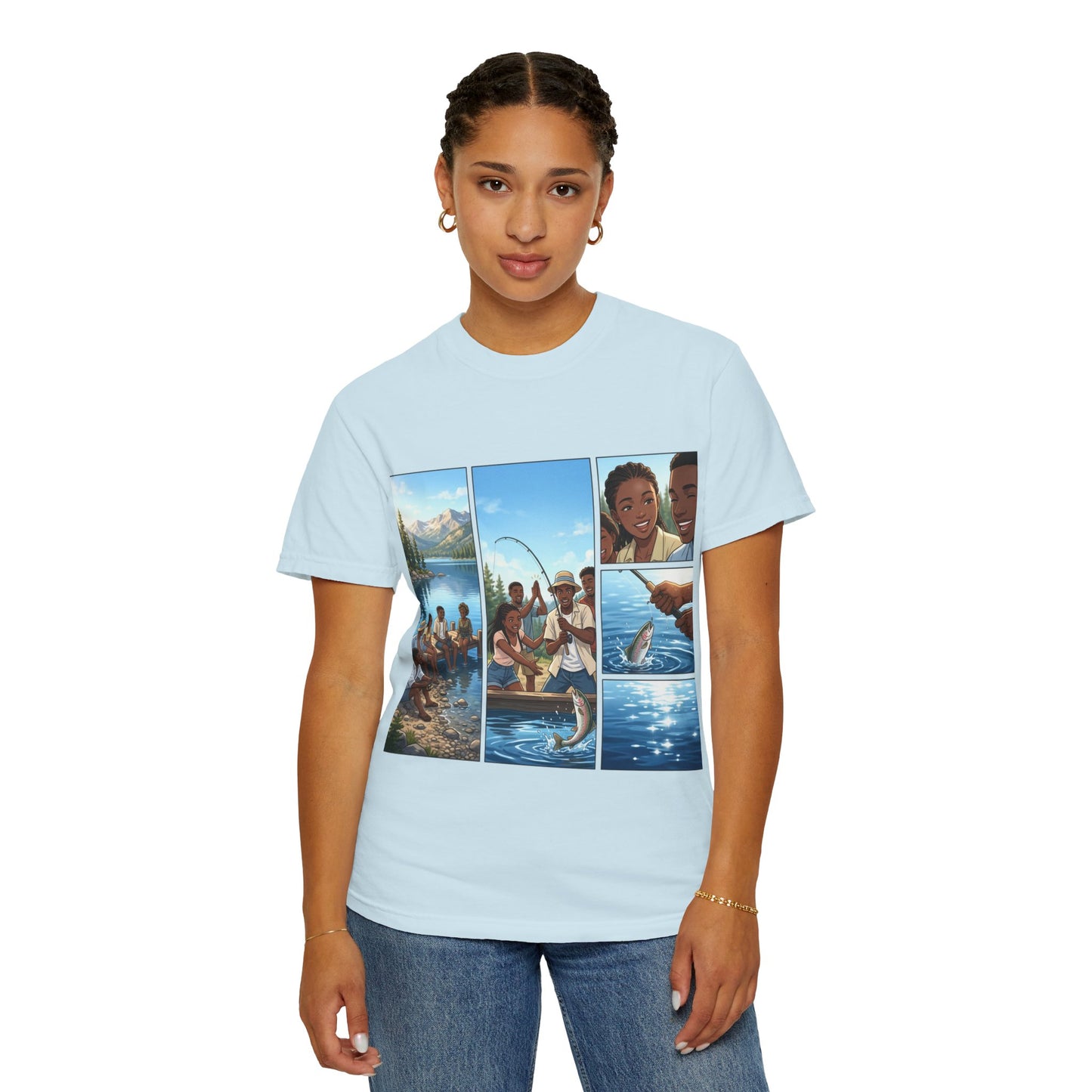 ake Tahoe Fishing Moments T-Shirt — Retro Outdoors Fishing Graphic Tee
