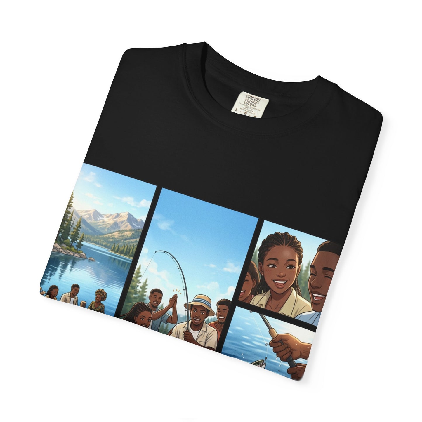 ake Tahoe Fishing Moments T-Shirt — Retro Outdoors Fishing Graphic Tee