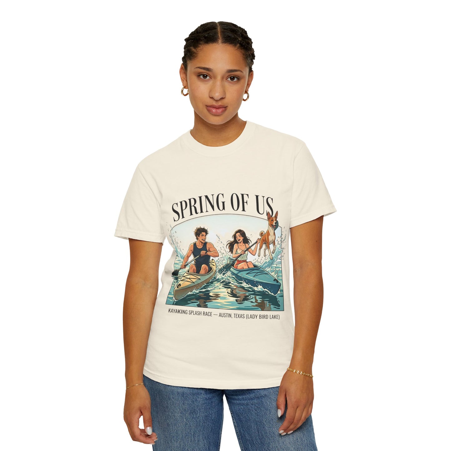 Spring of Us Kayaking T-Shirt — Retro Outdoor Adventure Tee