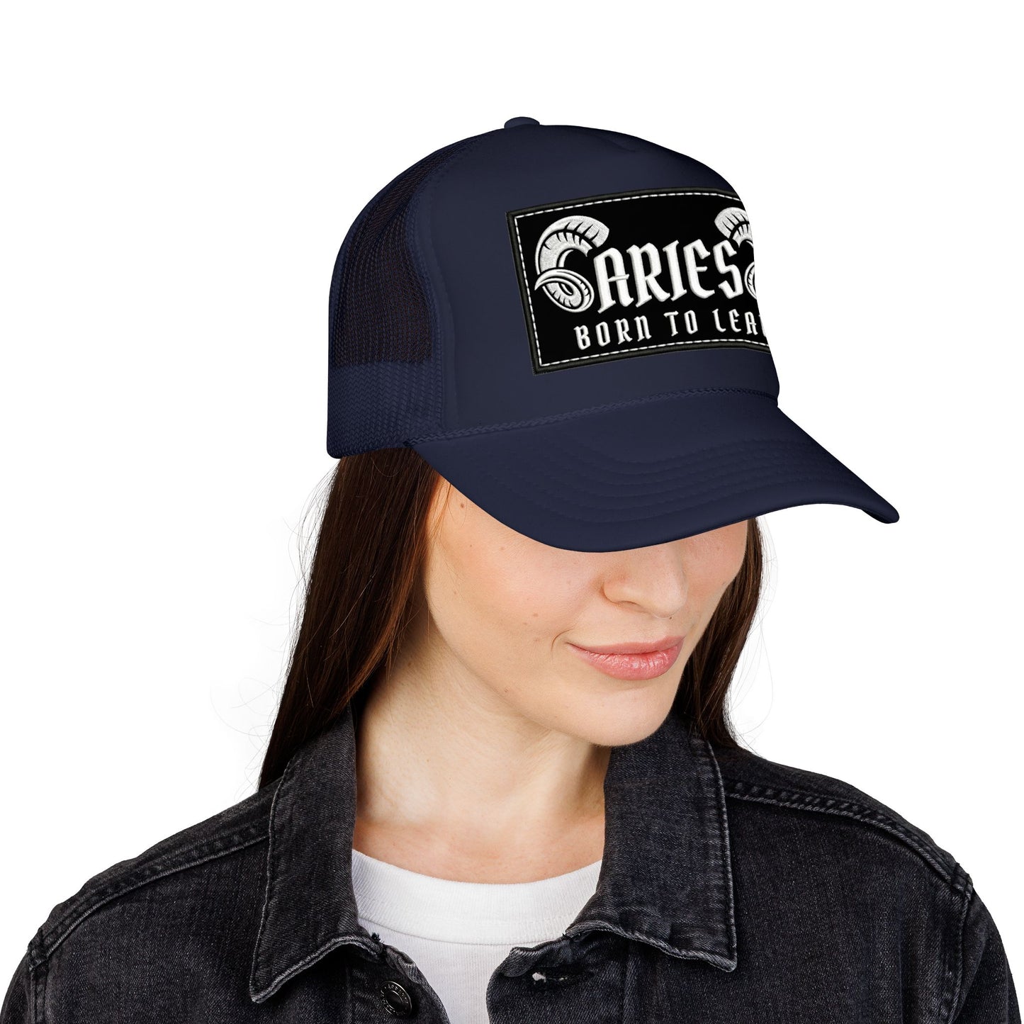 Trucker Hat - Aries 'Born to Lead' Zodiac Cap