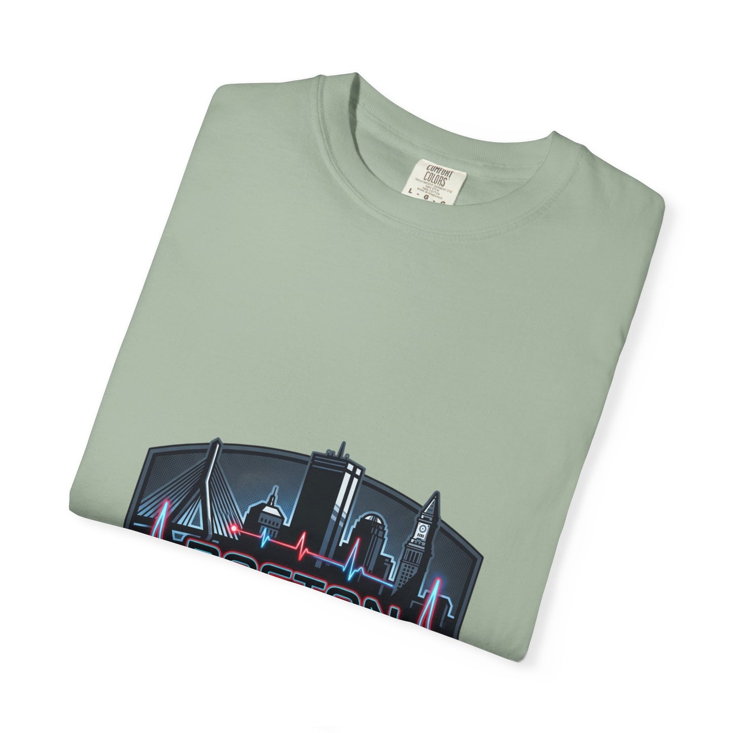 Boston Energy T-Shirt — City Skyline Neon Tee