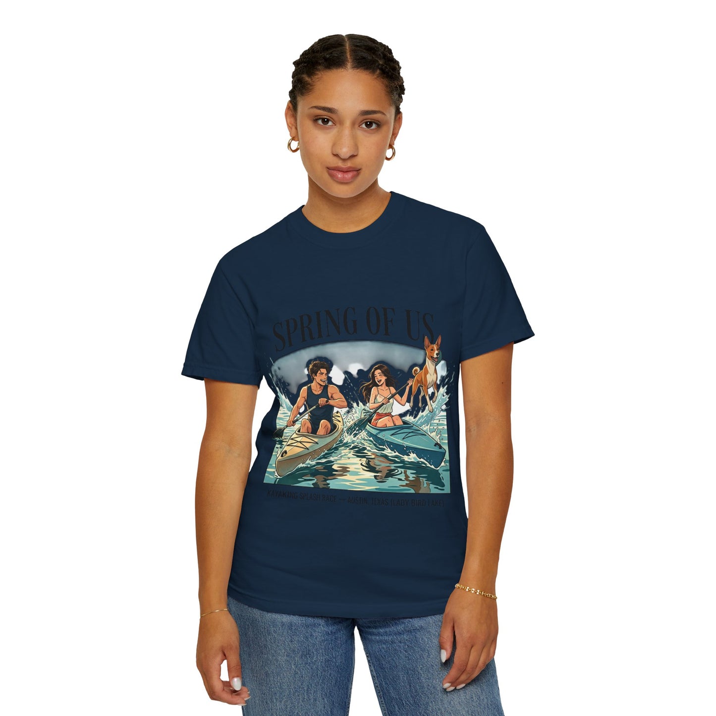 Spring of Us Kayaking T-Shirt — Retro Outdoor Adventure Tee