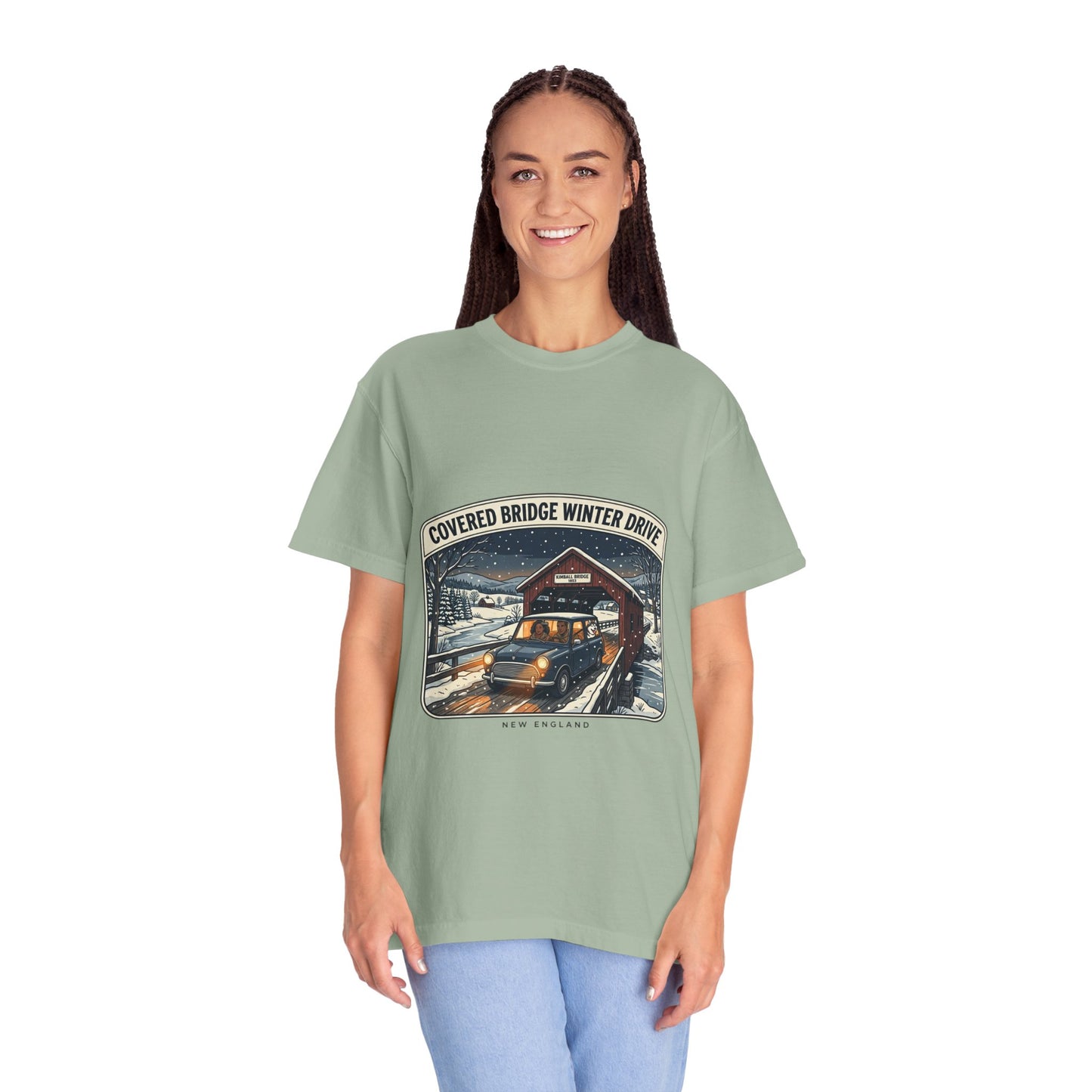 Covered Bridge Winter Drive T-Shirt