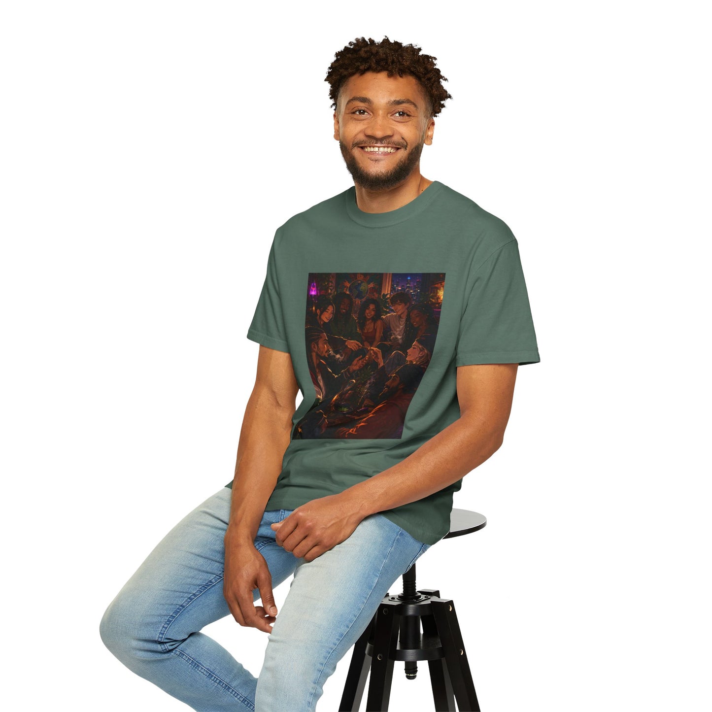 OUR MEMORIES - Vintage Night Party Scene T-Shirt