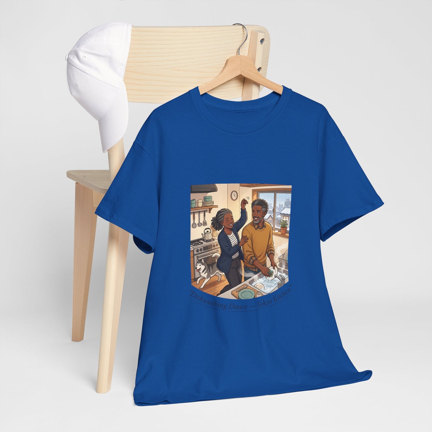Dishwashing Dance Tee — Couple Kitchen Graphic T-Shirt