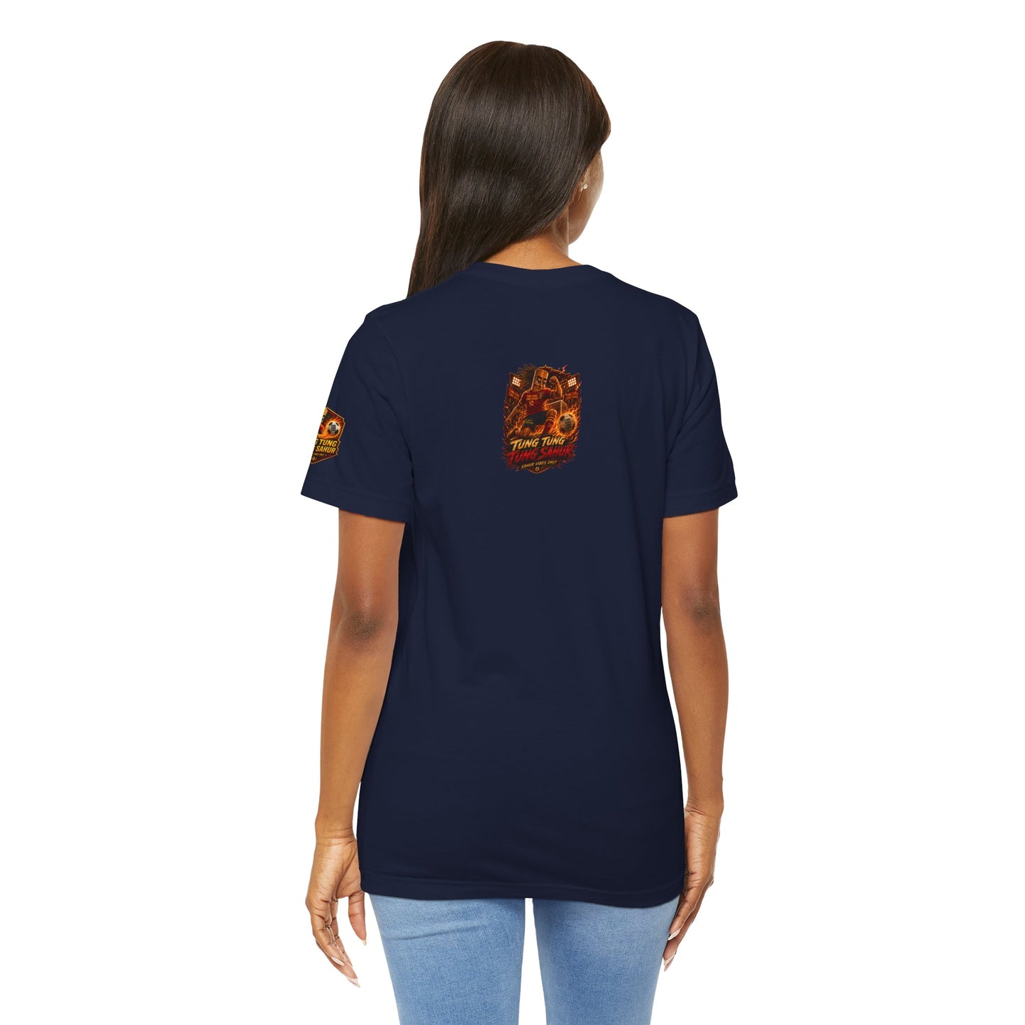 Tung Tung Tung Sahur Soccer Kick Firestorm Graphic Tee — ‘Goal’ Animated Kick Design
