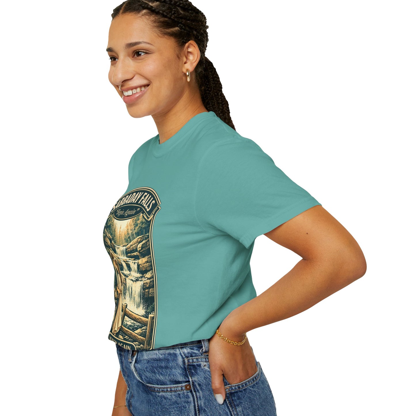 Sabbaday Falls 'We Begin Again' Vintage Nature T-Shirt