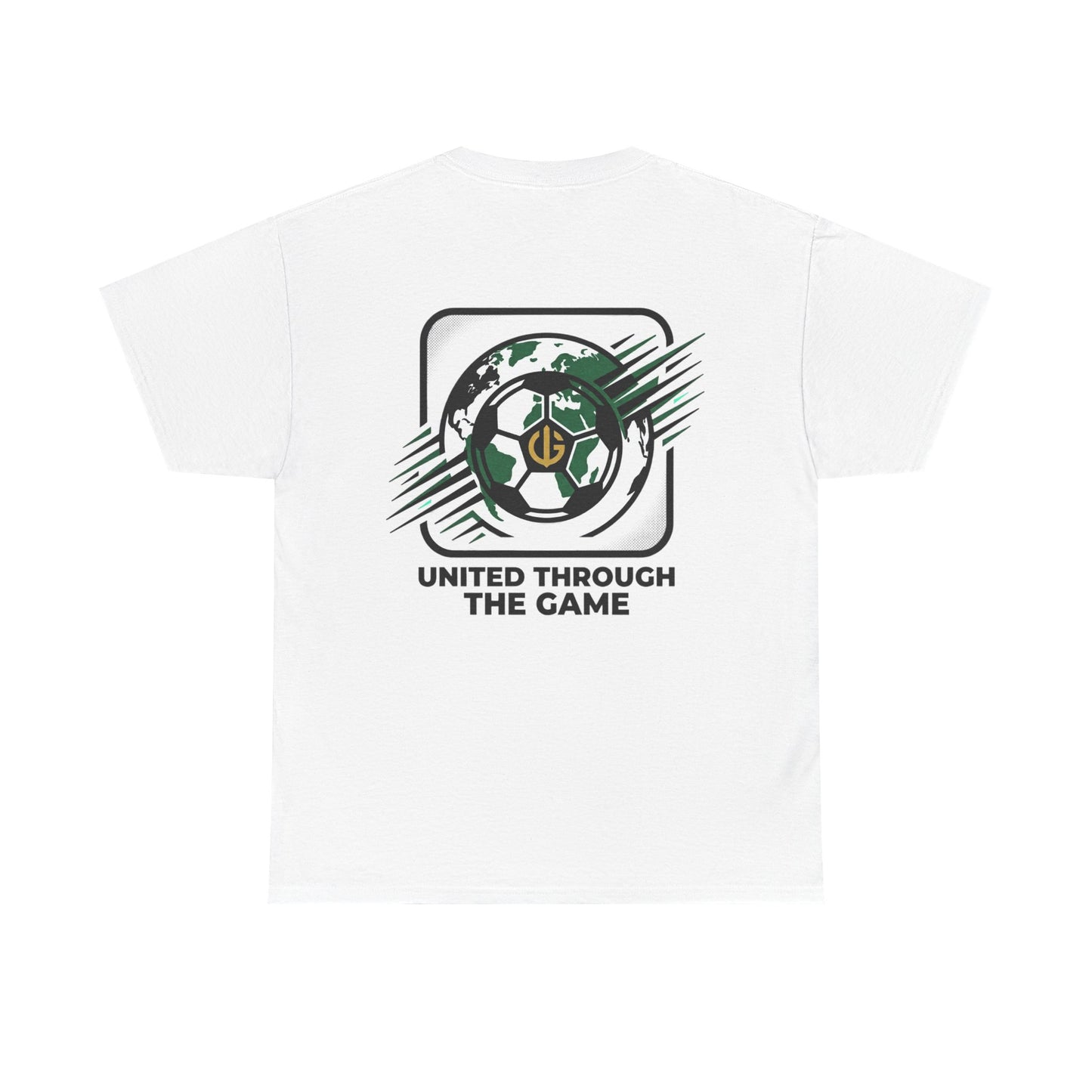 Soccer T-Shirt — "United Through the Game" Graphic Tee