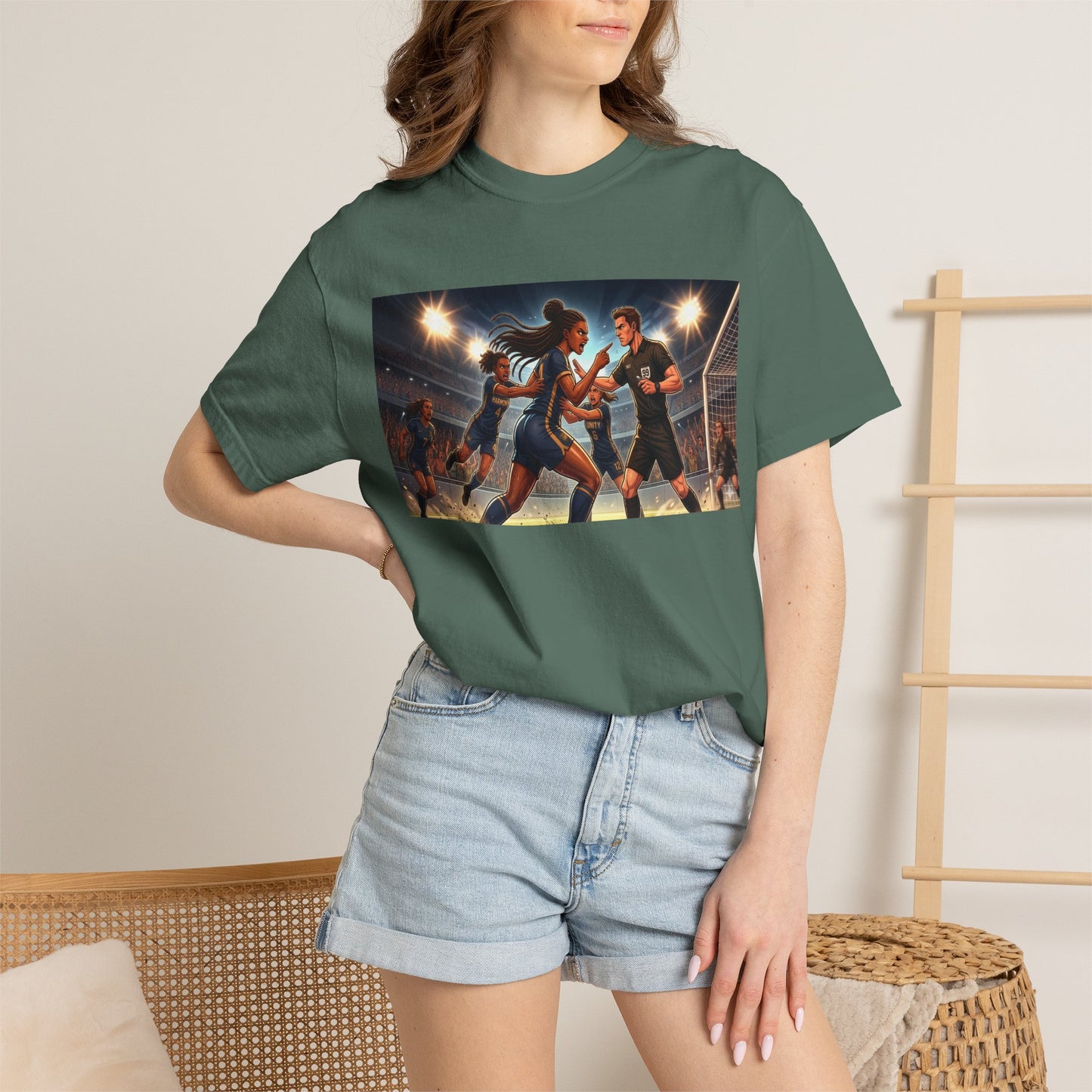 Soccer Arguing With Referee T-Shirt — Vintage Stadium Action Graphic Tee