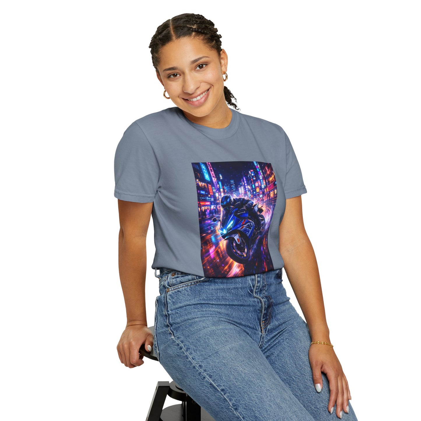 Suzuki GSX-R1000-NEON NIGHT RUN -  T-Shirt — Neon Night Rider Graphic Tee