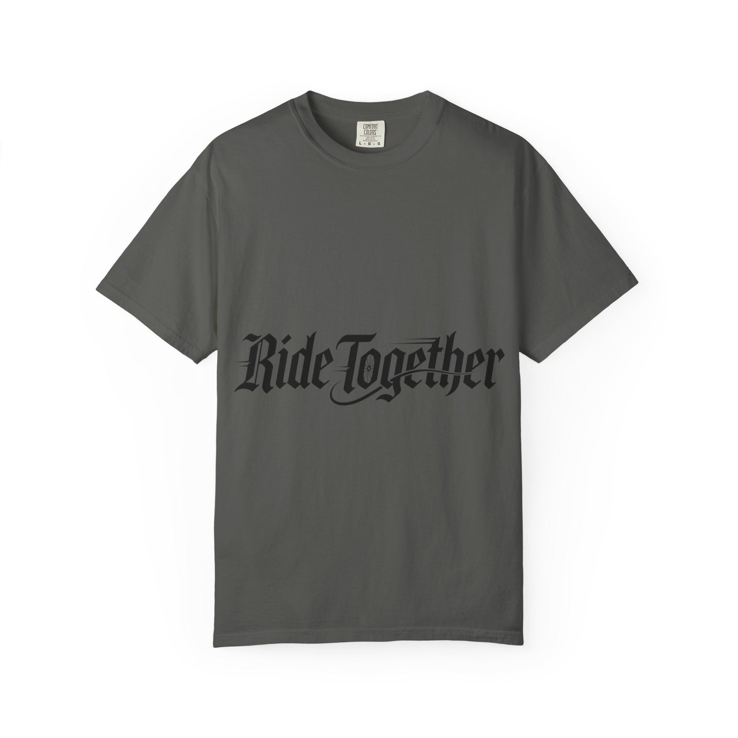 Ride Together T-Shirt — Gothic Script Motorcycle Tee