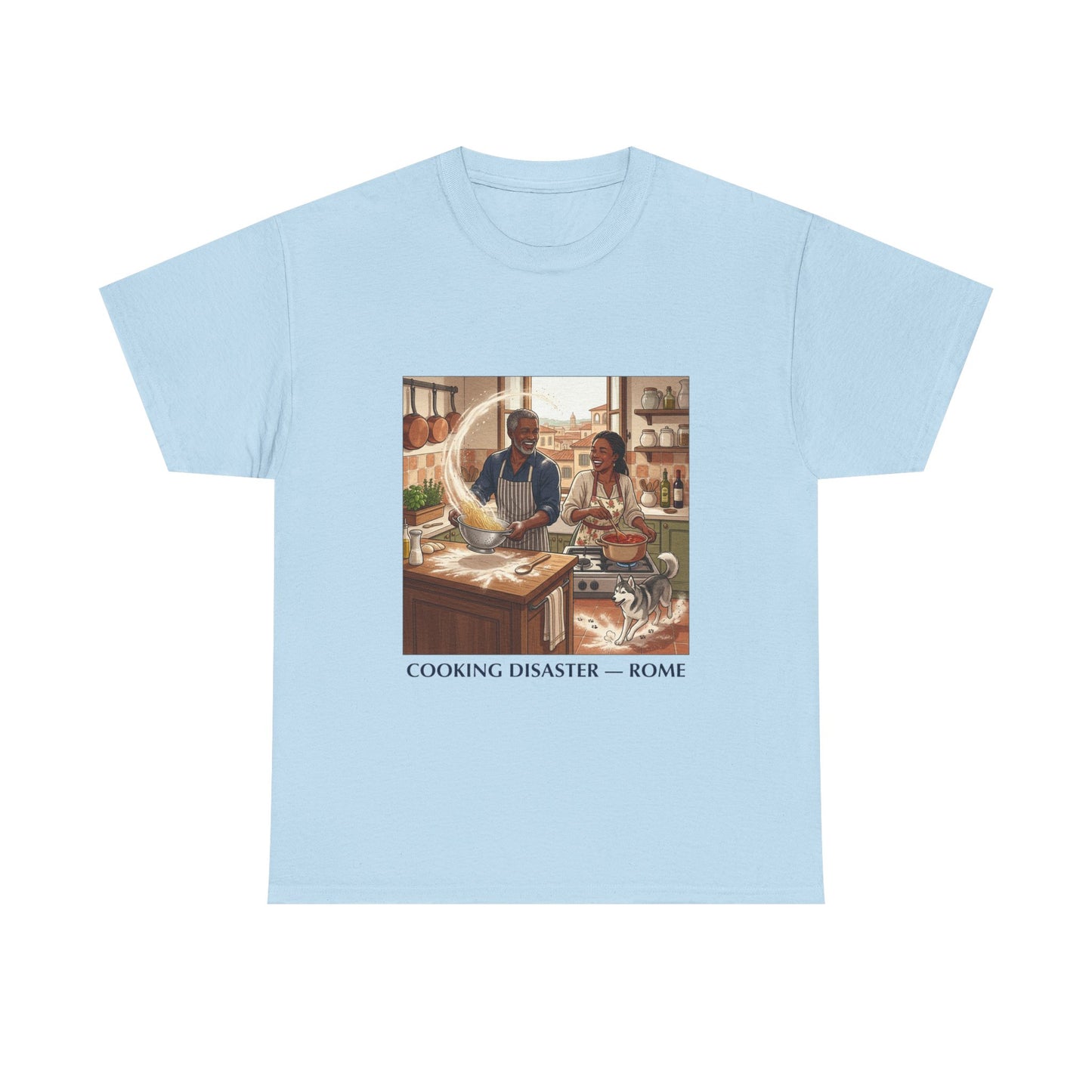 T-Shirt — 'Cooking Disaster — Rome' Illustrated Cooking Tee