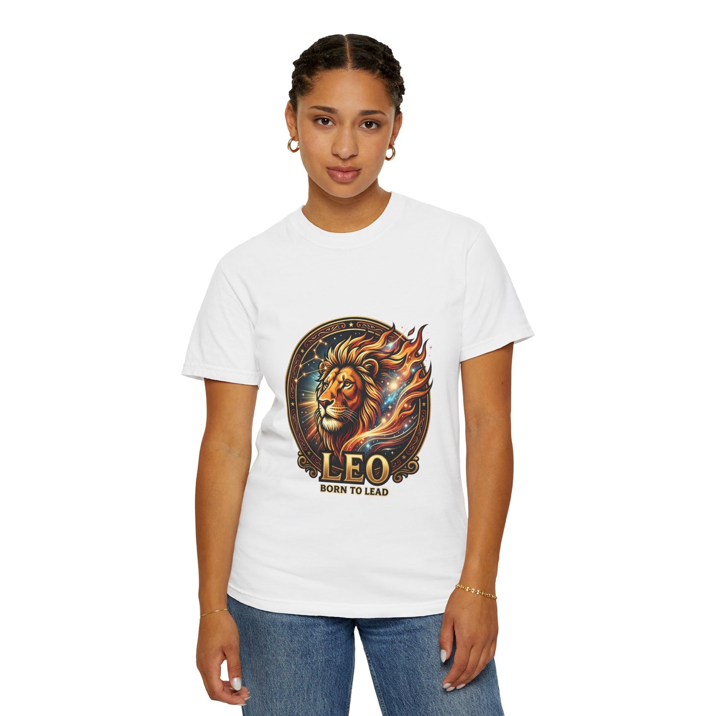Leo 'Born to Lead' T-Shirt — Bold Zodiac Lion Graphic Tee