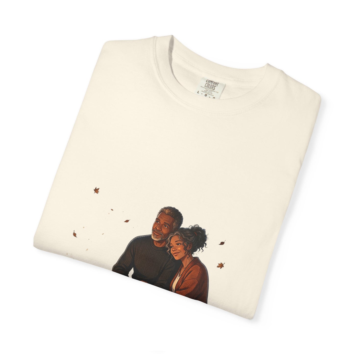 Midnight Firelight T-Shirt — Cozy Couple Campfire Graphic Tee