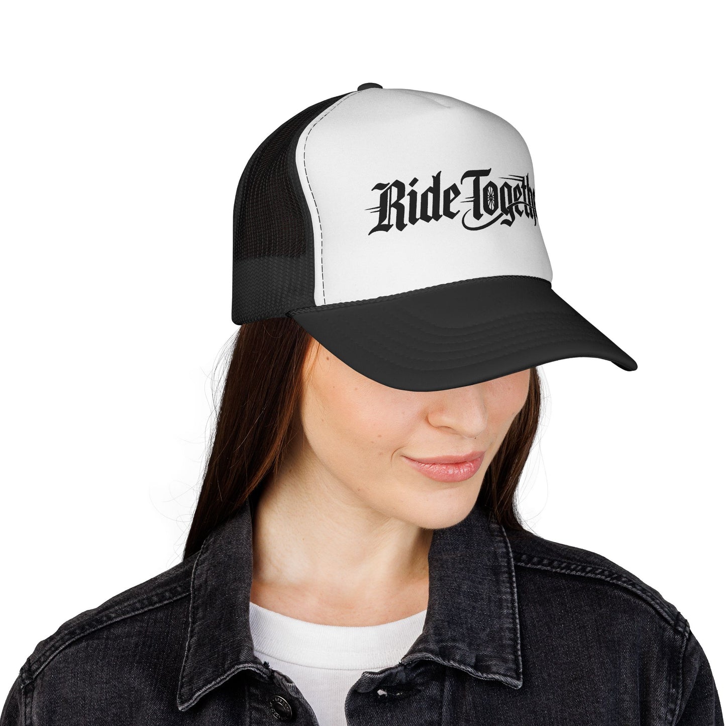 Ride Together Trucker Hat — Retro Motorcycle Biker Cap