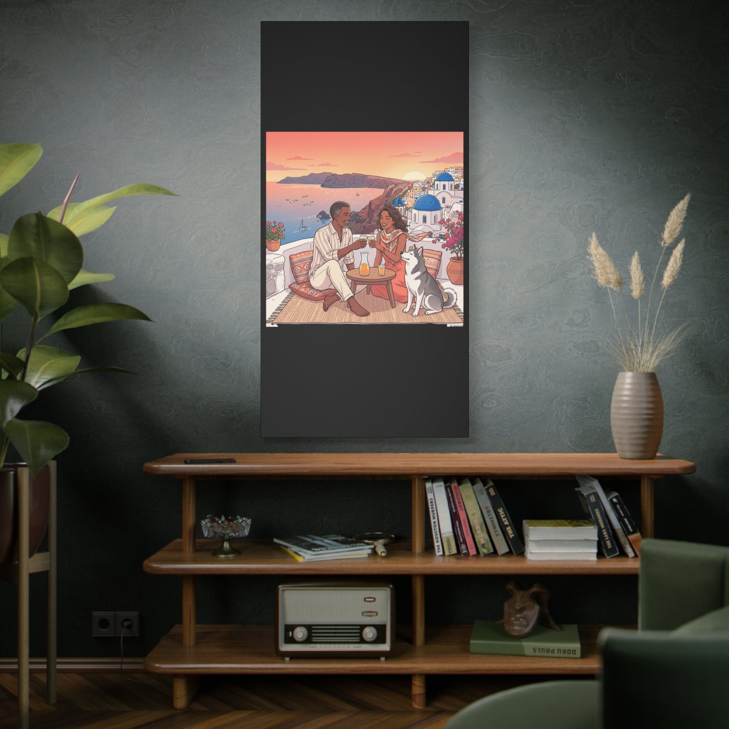 Santorini, Greece – “Sunset Serenade - Matte Canvas, Stretched, 1.25"