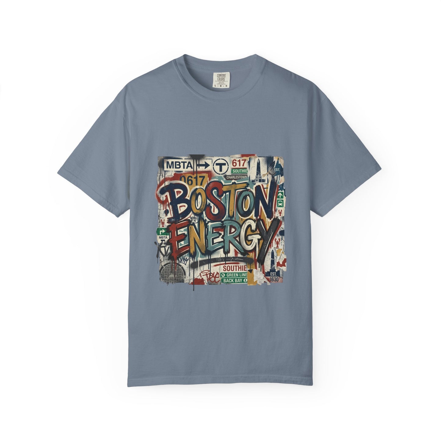 Boston Energy T-Shirt — Graffiti Cityscape Tee