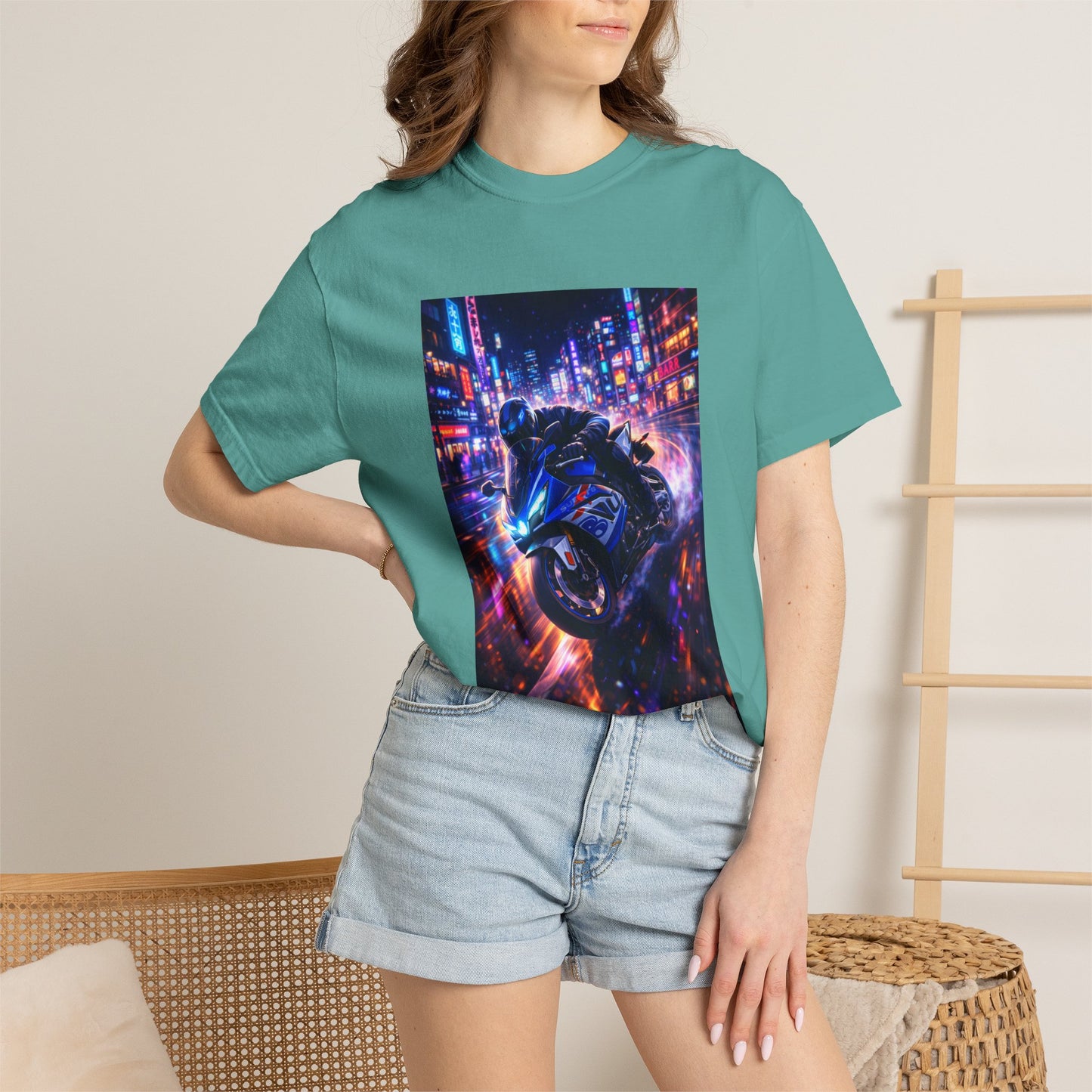 Suzuki GSX-R1000-NEON NIGHT RUN -  T-Shirt — Neon Night Rider Graphic Tee