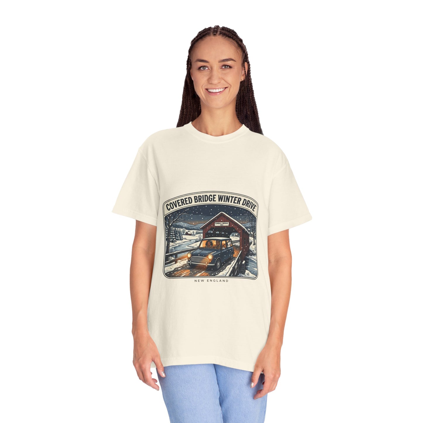 Covered Bridge Winter Drive T-Shirt