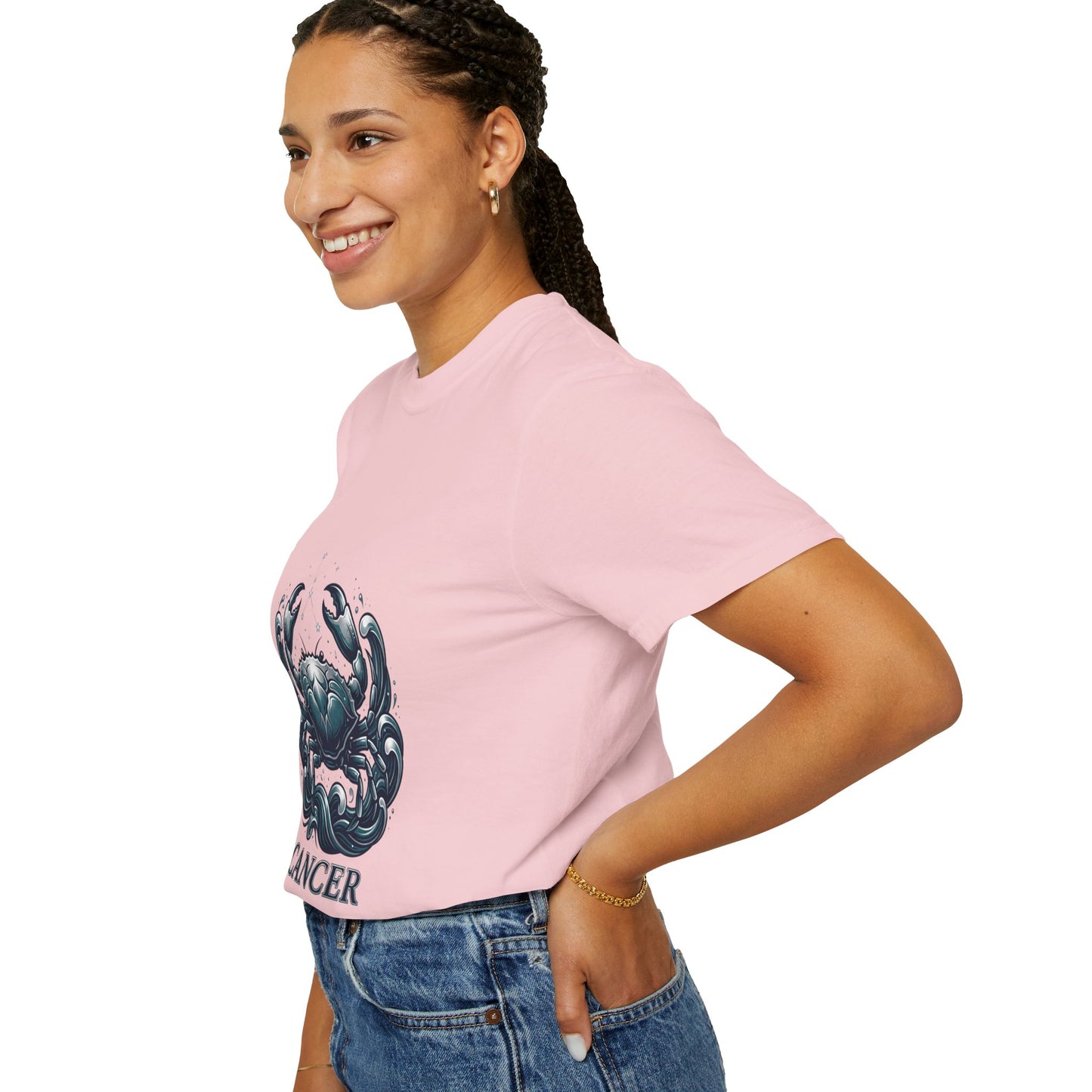 Cancer Zodiac T-Shirt — Stylized Crab Astrological Tee