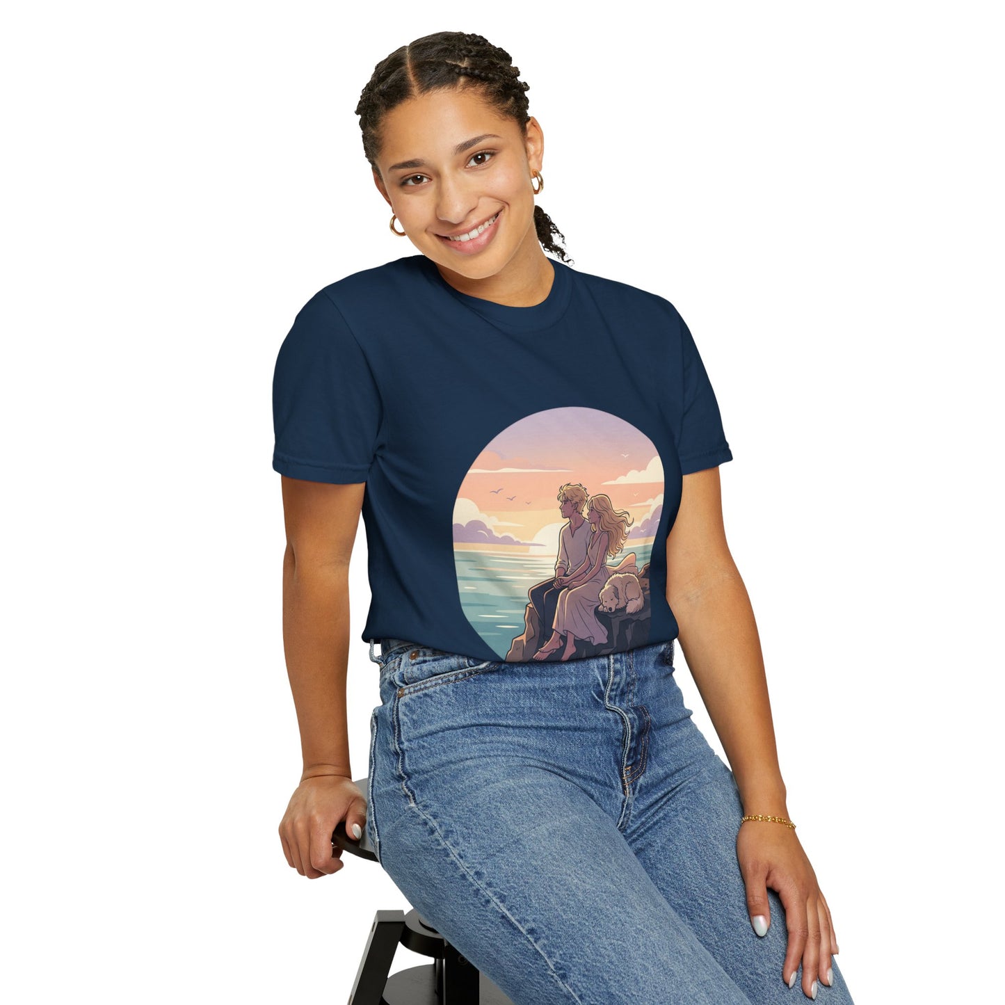 Ocean Sunset Graphic T-Shirt — "The Ocean Already Knows"