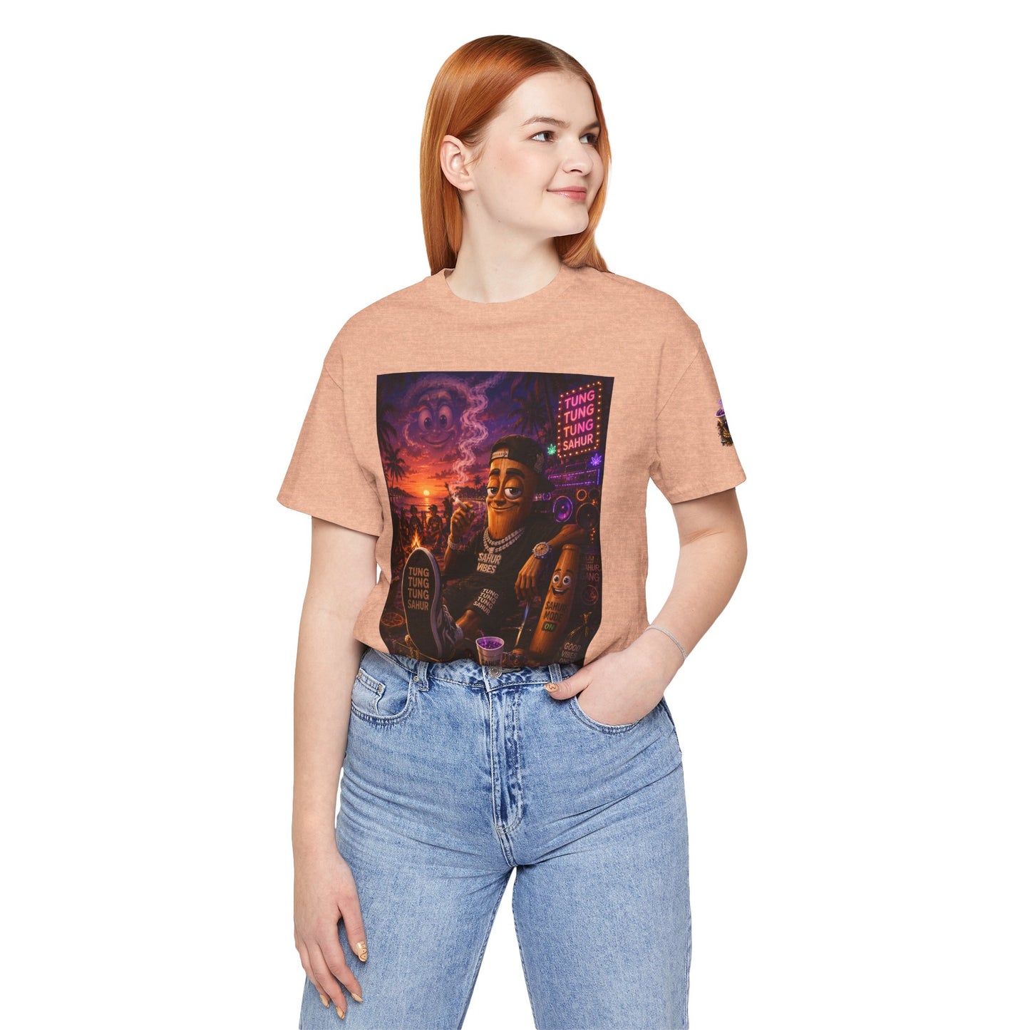 Tung Tung Tung Sahur T-Shirt — "Summertime Vibes" Retro Beach Party Graphic Tee