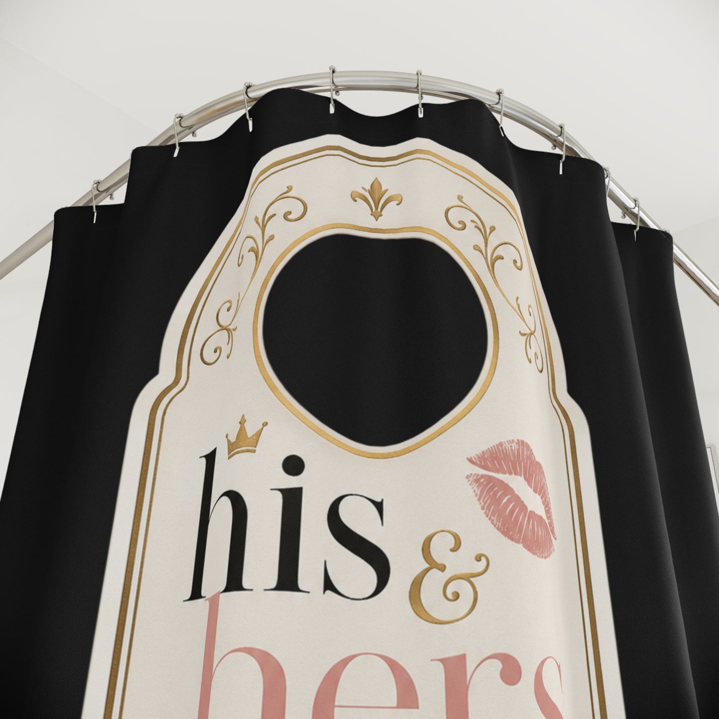 His & Hers 'Do Not Disturb' Shower Curtain – Luxury Couples Bathroom Decor