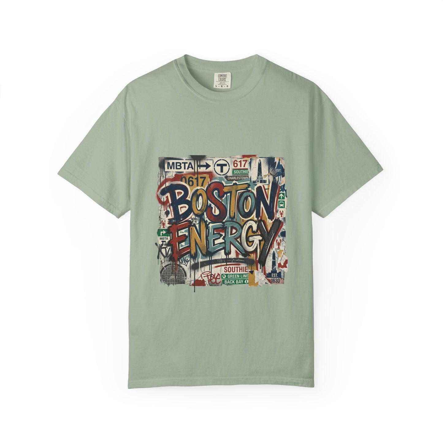 Boston Energy T-Shirt — Graffiti Cityscape Tee