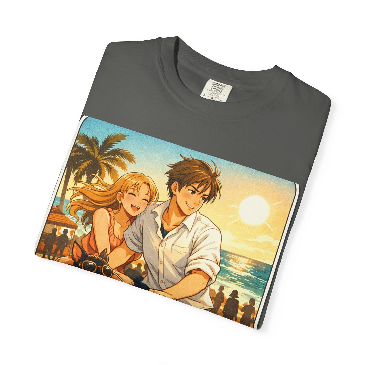 Spring of Us T-Shirt — Vintage Beach Couple Bicycle Design
