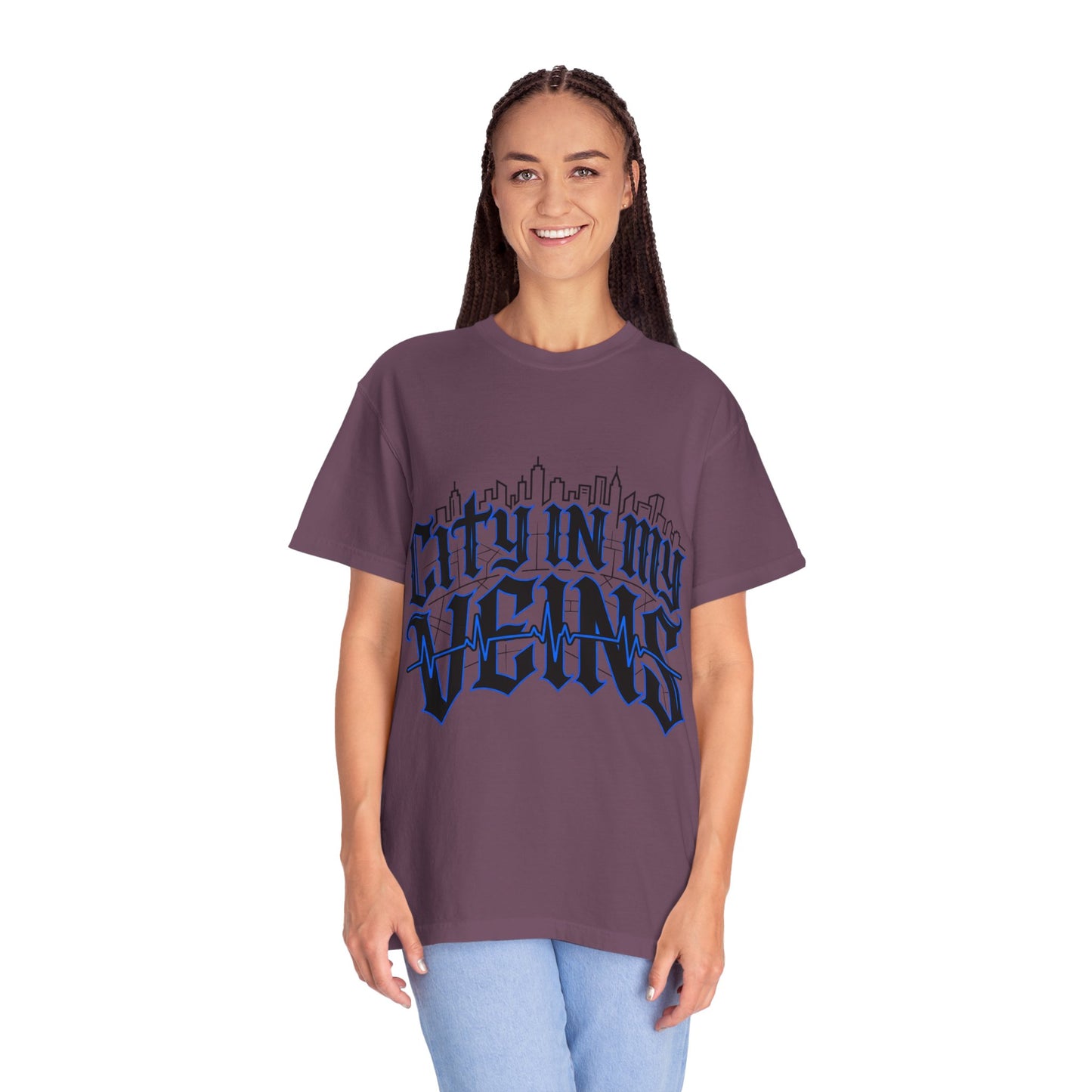 City in My Veins T-Shirt — Urban Skyline Graphic Tee