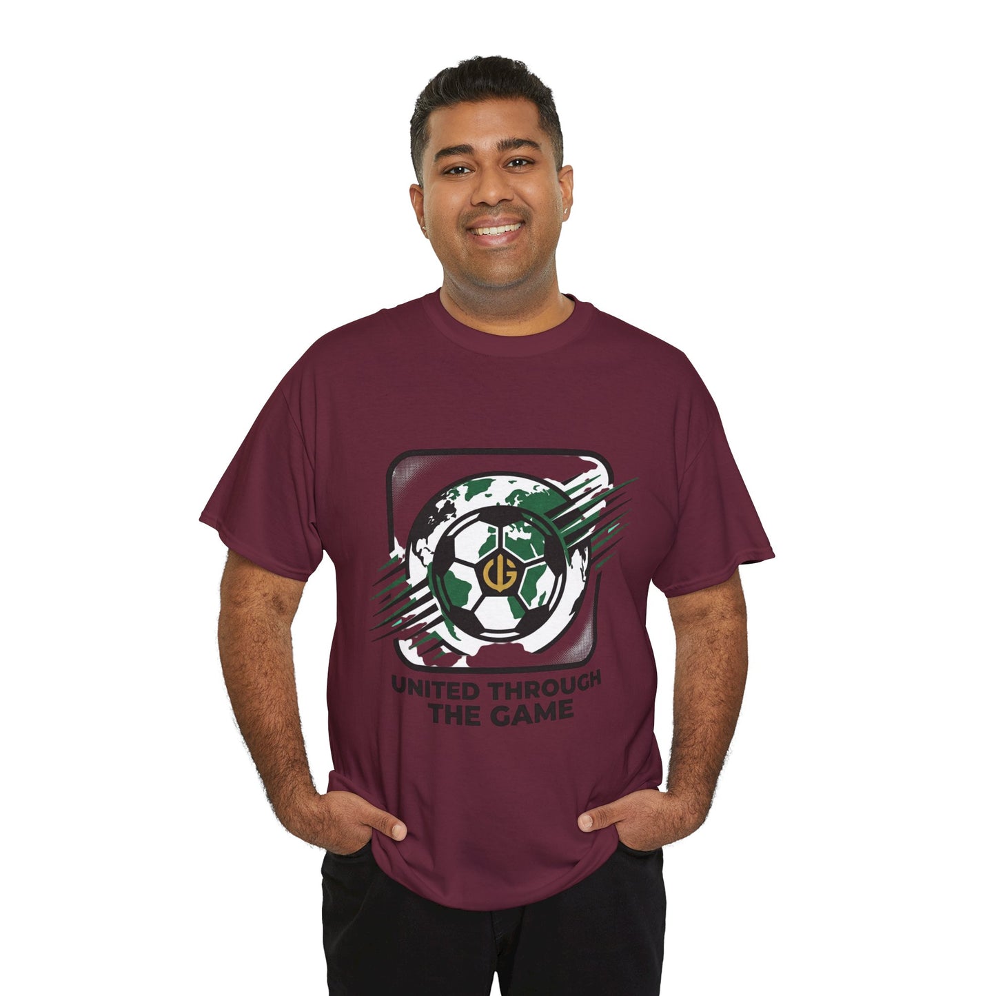 Soccer T-Shirt — "United Through the Game" Graphic Tee