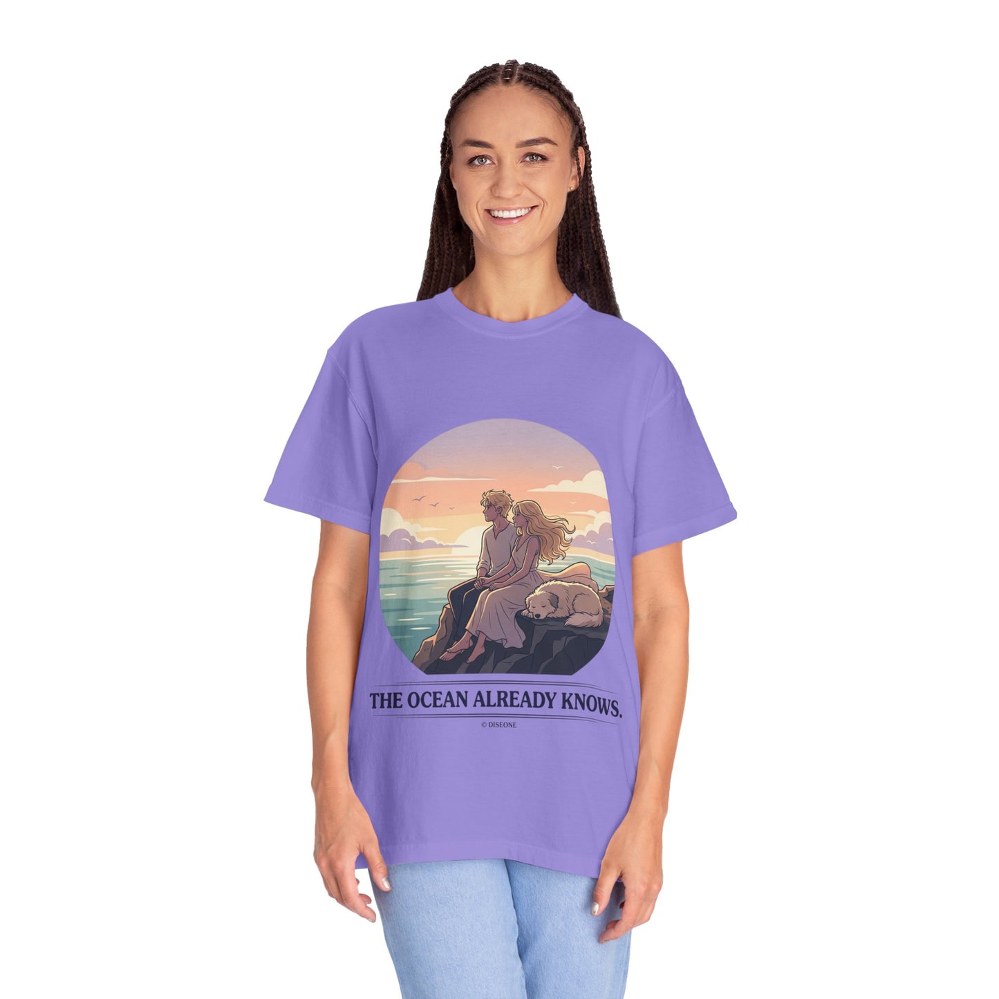 Ocean Sunset Graphic T-Shirt — "The Ocean Already Knows"