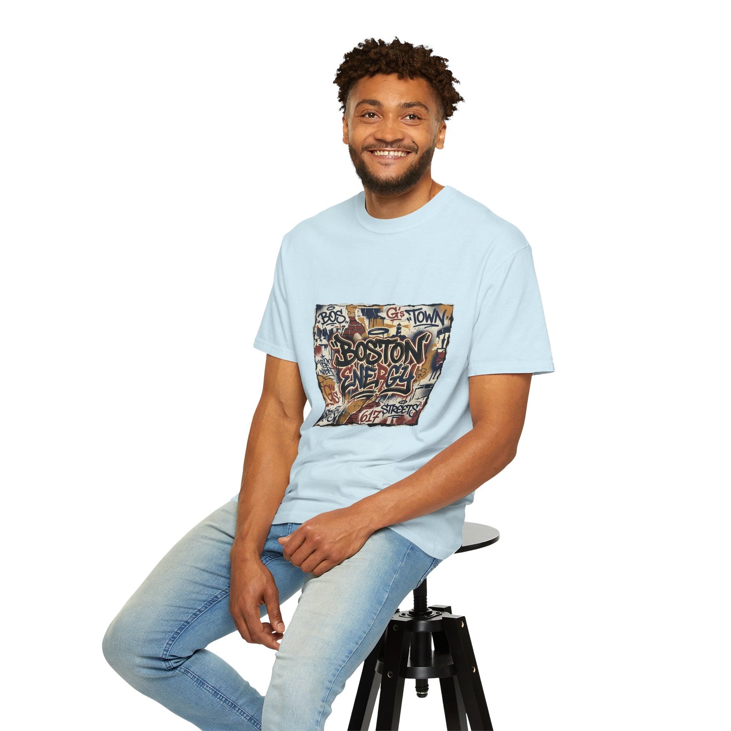 Boston Graffiti Tee — Urban Street Art T‑Shirt