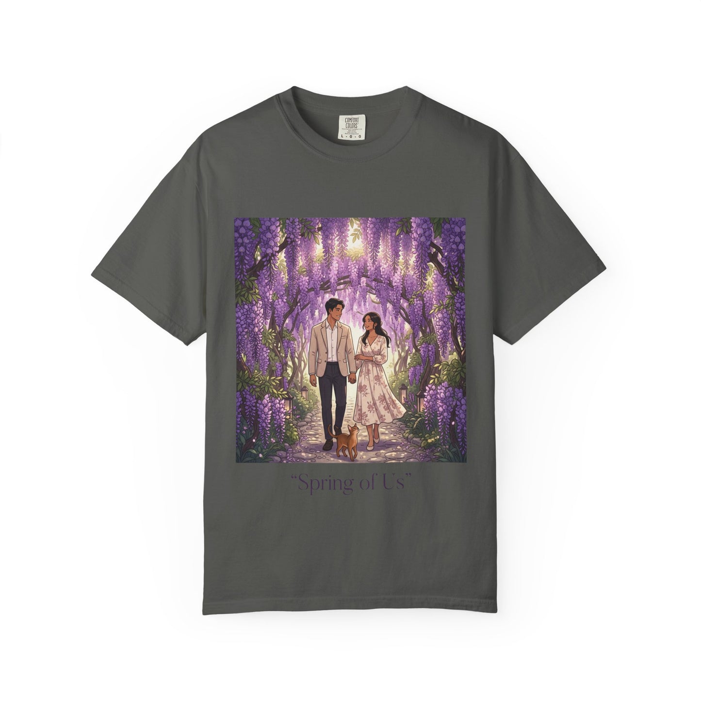 Spring of Us T-Shirt — Romantic Wisteria Couple Graphic Tee