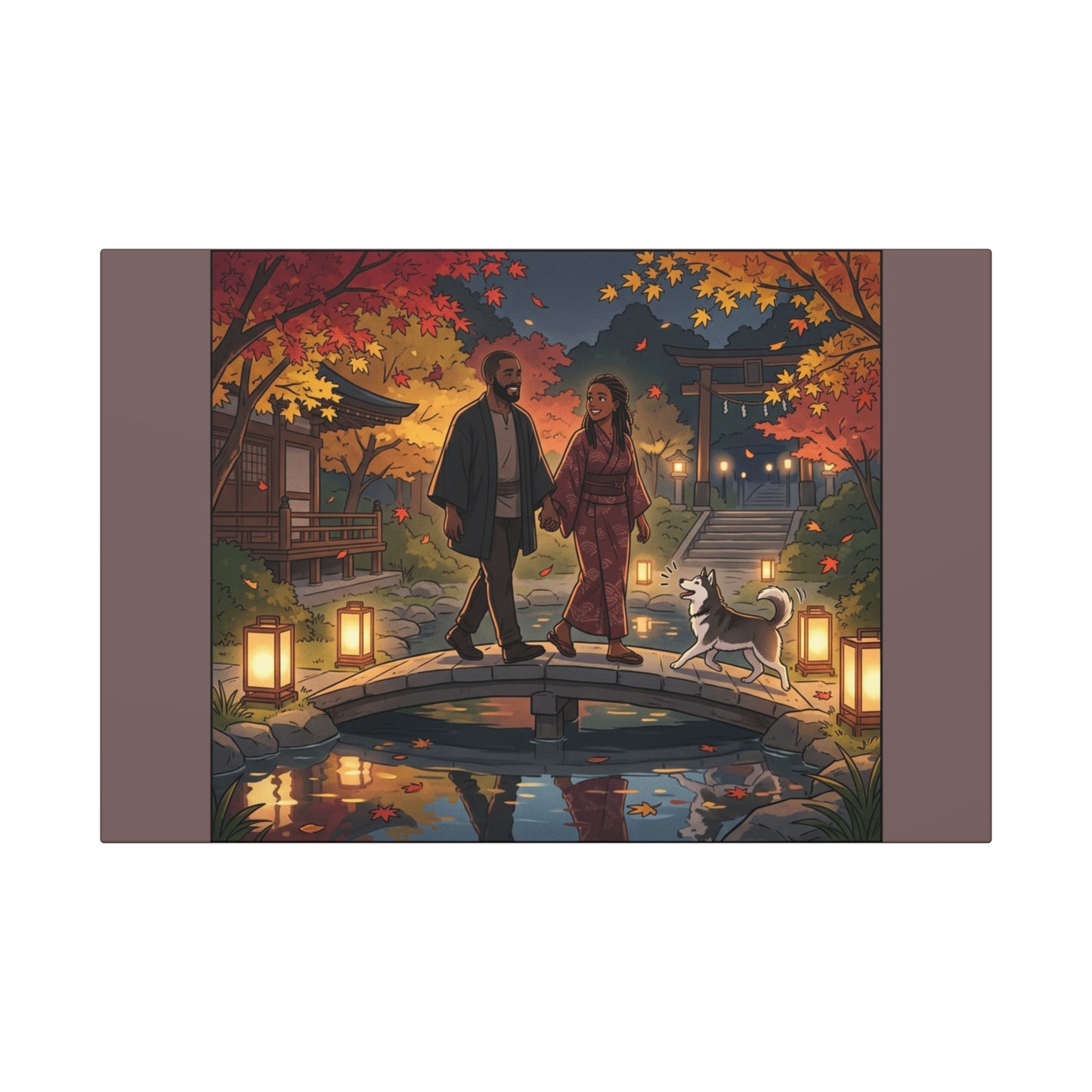Cherry Blossom Picnic — Kyoto, Japan - Canvas Art Wraps, 1.6"