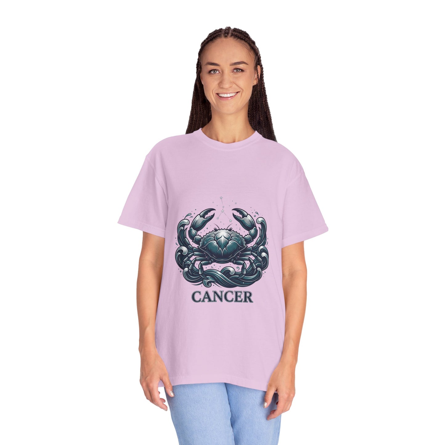 Cancer Zodiac T-Shirt — Stylized Crab Astrological Tee