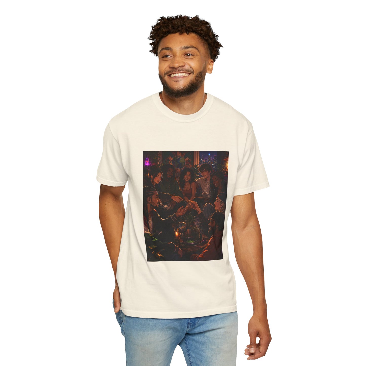 OUR MEMORIES - Vintage Night Party Scene T-Shirt