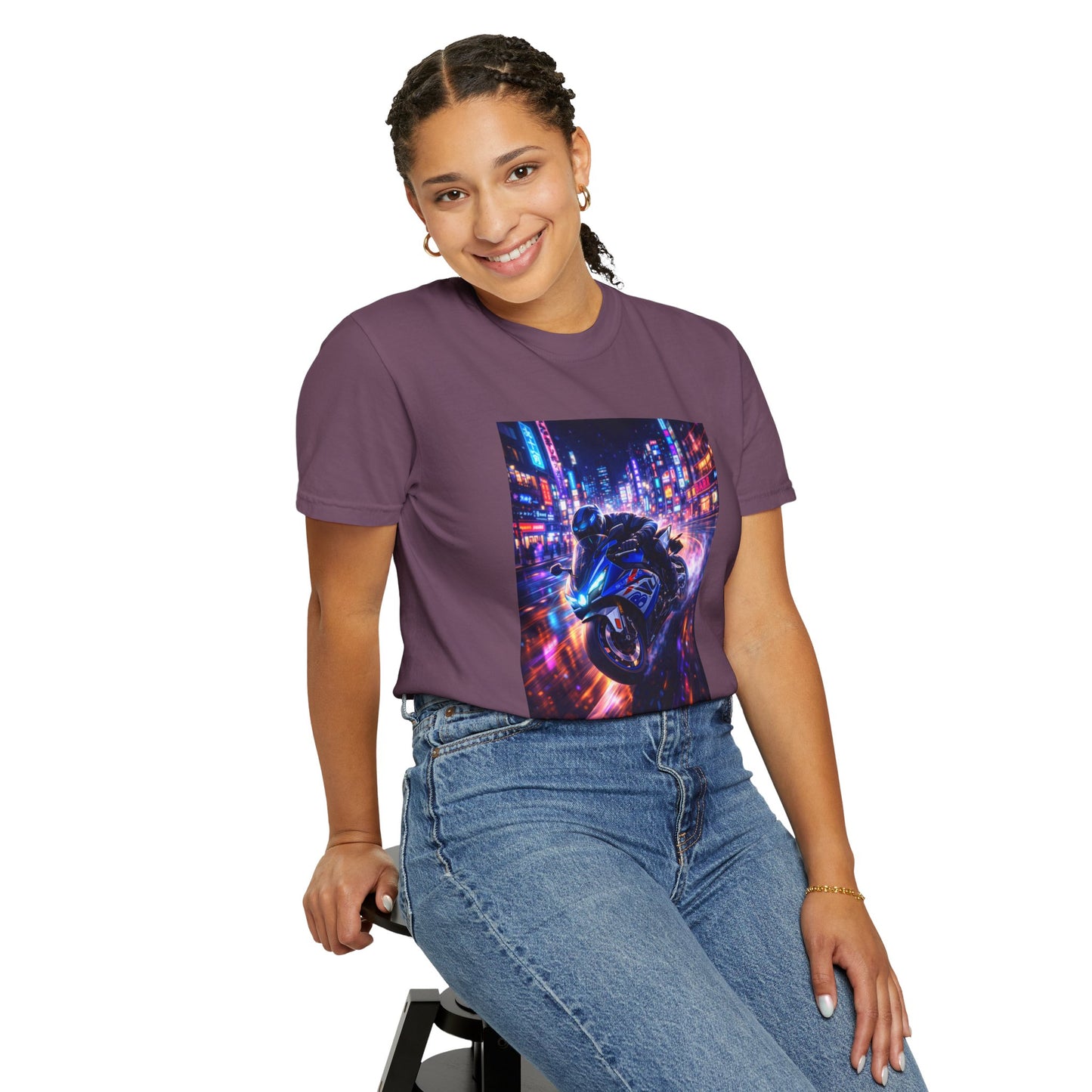 Suzuki GSX-R1000-NEON NIGHT RUN -  T-Shirt — Neon Night Rider Graphic Tee