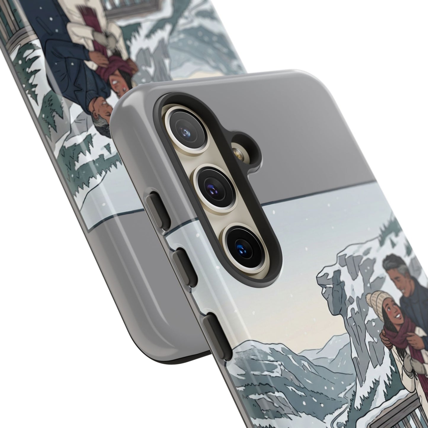 Winter Scenic Phone Case — Franconia Notch NH Couples & Husky Design