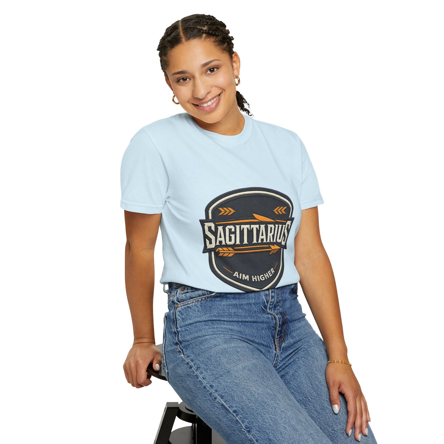 Sagittarius 'Aim Higher' T‑Shirt — Zodiac Archer Graphic Tee