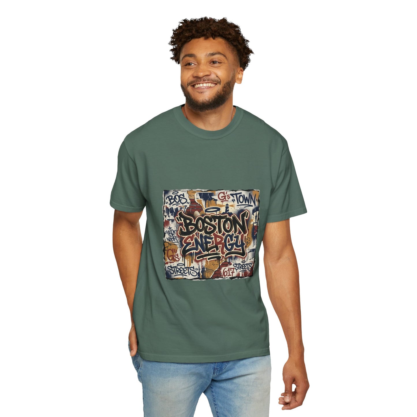 Boston Graffiti Tee — Urban Street Art T‑Shirt