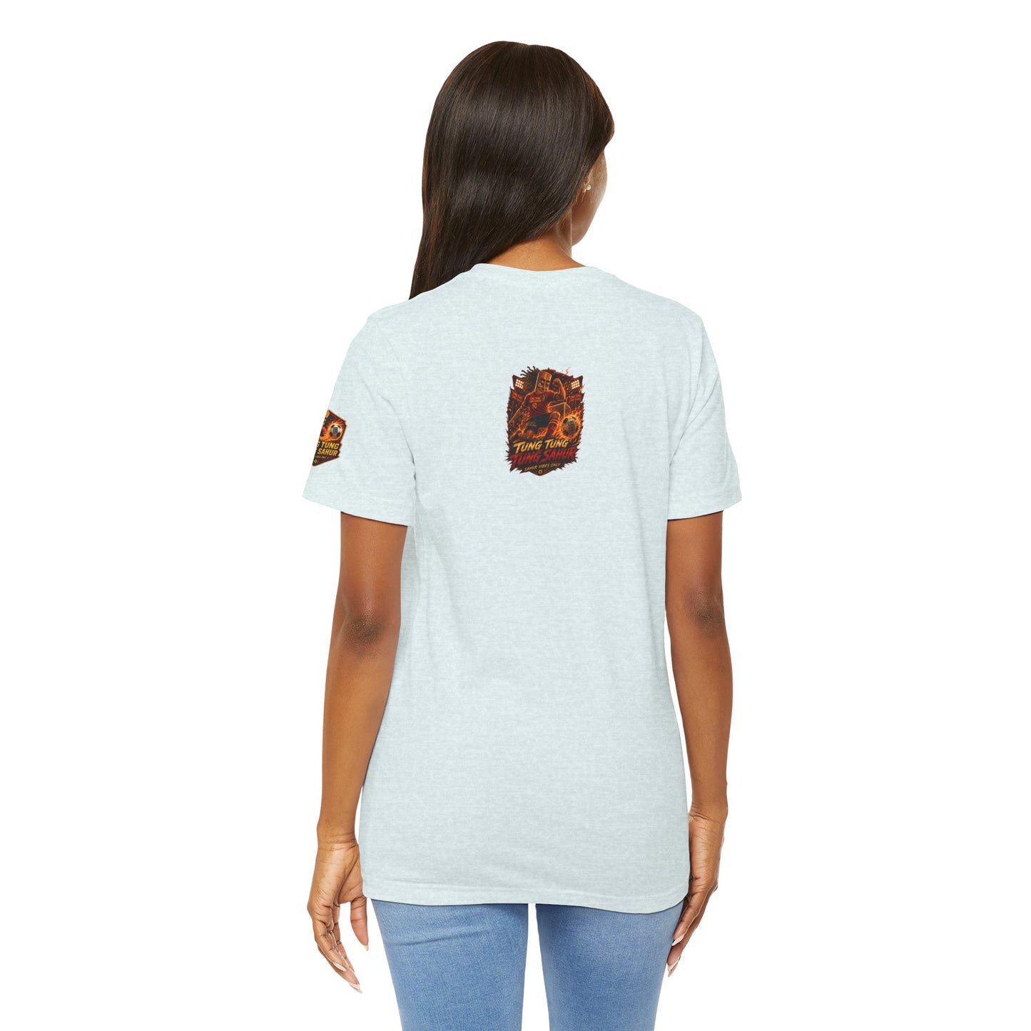 Tung Tung Tung Sahur Soccer Kick Firestorm Graphic Tee — ‘Goal’ Animated Kick Design