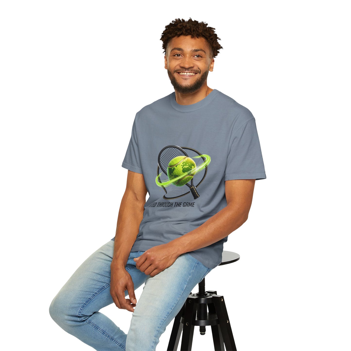 Tennis Globe T‑Shirt — "United Through the Game" Sports Tee
