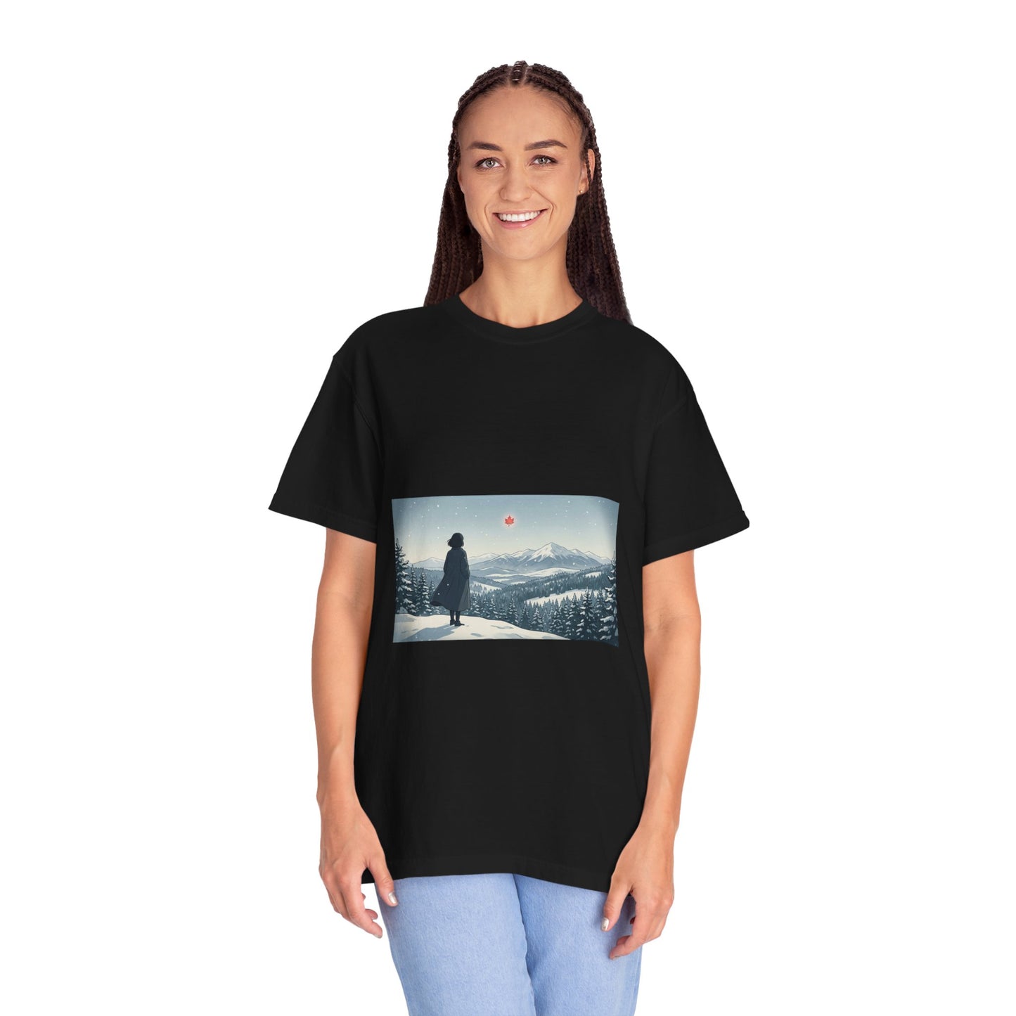 T-Shirt — Wanderer in Snowy Mountains Graphic Tee
