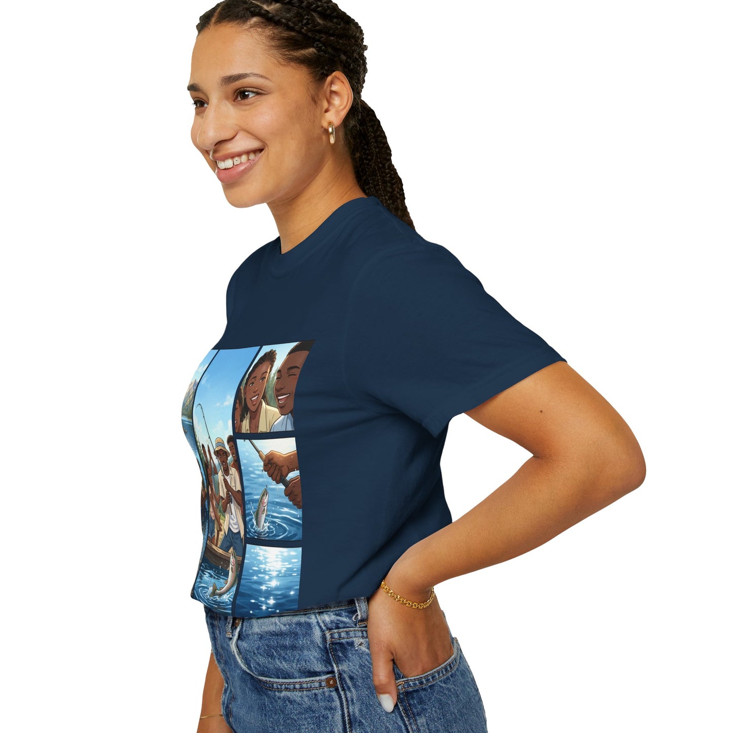 ake Tahoe Fishing Moments T-Shirt — Retro Outdoors Fishing Graphic Tee