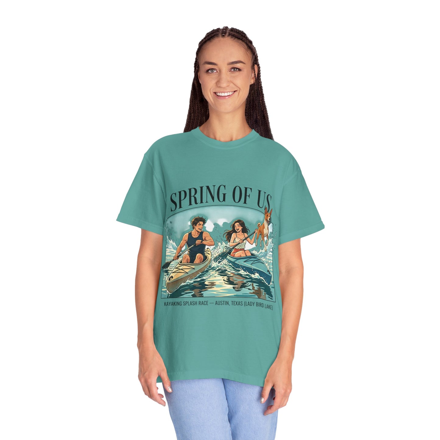 Spring of Us Kayaking T-Shirt — Retro Outdoor Adventure Tee